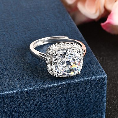 Регулируемые 925 серебряные манжеты с микропаве из кубического циркония для женщин RJEW-F183-01C-01-1