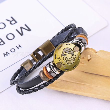 Браслеты из искусственной кожи с тройным слоем из нескольких нитей WG0B1A2-02-1