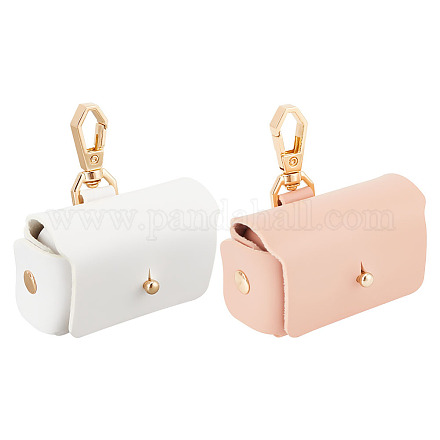 2 шт. 2 цвета искусственная кожа ошейник для питомца парные коробки для колец AJEW-DR0001-23-1