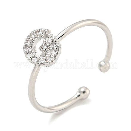 Латунные открытые манжеты для женщин RJEW-F162-02P-G-1