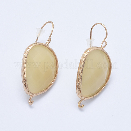 Brass Earring Hooks KK-G344-C10-1