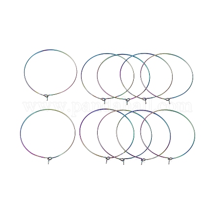 Ionenplattierung (IP) 316 Weinglas-Charm-Ringe aus chirurgischem Edelstahl STAS-L214-01G-01M-1