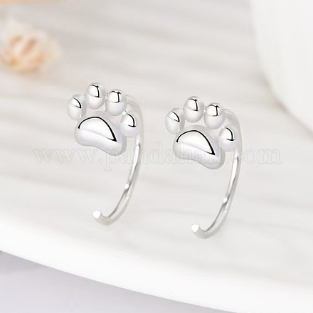 Милые и симпатичные серьги-гвоздики из стерлингового серебра s925 с принтом кошачьей лапки KS0788-1