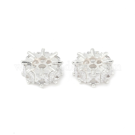 Латунные микро проложить кубического циркония бусы KK-H202-10S-1