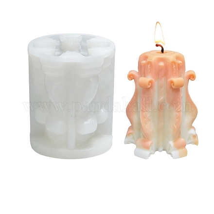 Moldes de silicona para velas diy de pilar en relieve CAND-B001-03-1