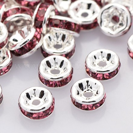 Brass Rhinestone Spacer Beads RB-A014-Z7mm-23S-NF-1