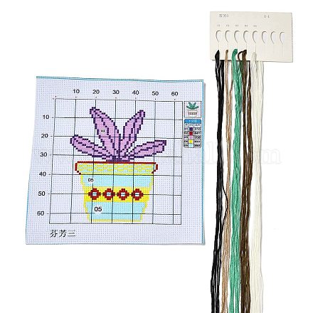 Цветочный узор наборы для начинающих вышивки крестом своими руками DIY-NH0004-02B-1