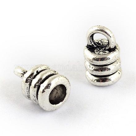 Tibetan Style Alloy Cord Ends TIBEP-S300-07AS-RS-1