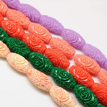 Synthetic Coral Beads Strands CORA-L031-16mm-M-1