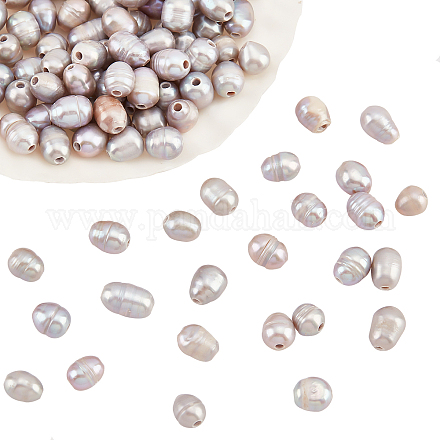NBEADS 100 Pcs 7~8 mm Natural Cultured Freshwater Pearl Beads PEAR-NB0001-50-1