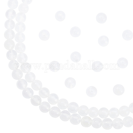 1 нить бусины из натурального селенита&nbsp;G-AR0005-51-1