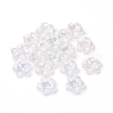 Transparentes bouchons acrylique de perles X-OACR-E013-11-1