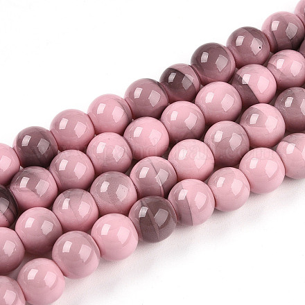 Выпечка окрашенные стеклянные бусины пряди X1-DGLA-N013-8mm-09-1