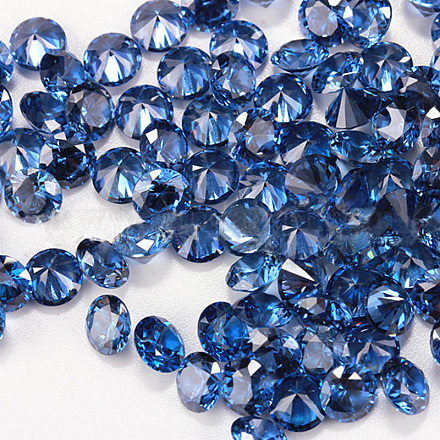 Diamante en forma de circonio cúbico espalda cabujones ZIRC-R004-12mm-06-1