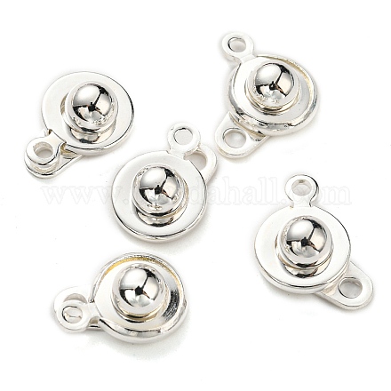 201 Stainless Steel Snap Clasps STAS-C042-02S-1