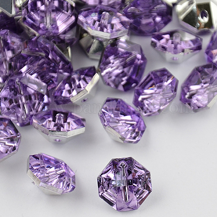 2-Hoyo botones de octágono de acrílico Diamante de imitación de Taiwán BUTT-F016-11.5mm-09-1