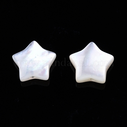 Perles de coquillage blanc naturel SSHEL-N032-54B-1