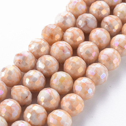 Fili di perle di vetro verniciate opache da forno EGLA-N006-005H-1