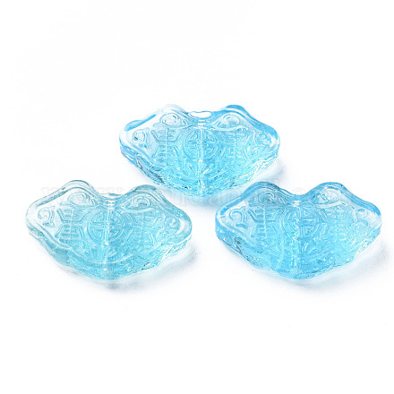 Perle di lampwork irregolari fatte a mano trasparenti&nbsp;LAMP-T017-11C-1