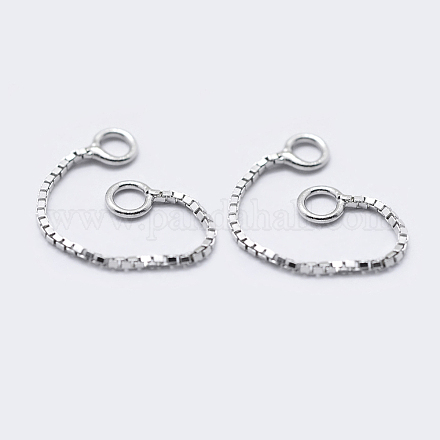 Антикоррозийное покрытие родием 925 серебряная цепочка-коробка STER-K171-10P-1