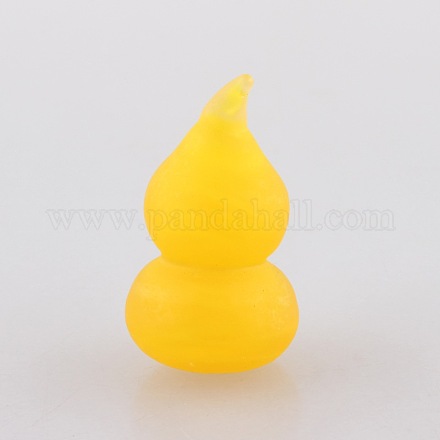 No Hole Frosted Lampwork 3D Calabash Cucurbit Beads for Wire Wrapped Pendant Making LAMP-O005-A-04-1