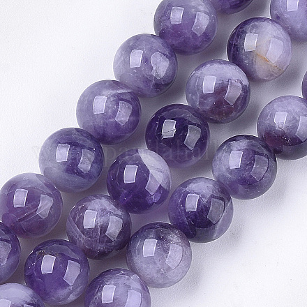 Natural Amethyst Beads Strands G-S333-10mm-020-1