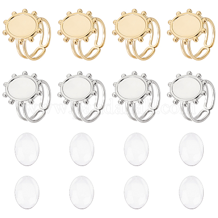 Набор для самостоятельного изготовления овального кольца-манжеты из нержавеющей стали 304 DIY-UN0055-84-1