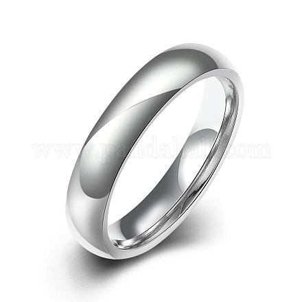 ファッショナブルなレディース316チタン鋼製指輪  ステンレス鋼色  usサイズ9（18.9mm） RJEW-BB07173-9-1