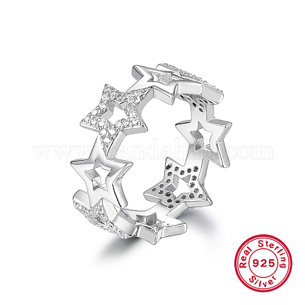 925 серебряное кольцо-звездочка с микропаве из кубических цирконий для женщин QD1390-4-1