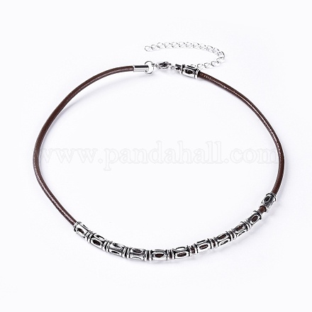 Stile tibetano in lega di collane di perline NJEW-JN02329-01-1