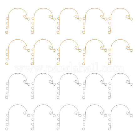 Unicraftale 40Pcs 2 Colors 316 Stainless Steel Ear Cuff Findings STAS-UN0037-71-1