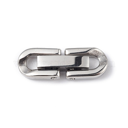 304 Stainless Steel Fold Over Clasps STAS-G307-11A-P-1