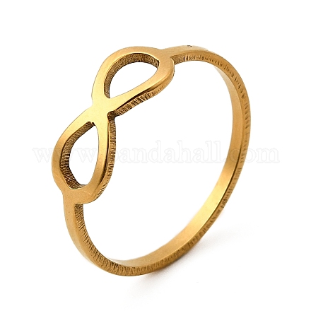 Ионное покрытие(ip) 201 нержавеющая сталь бесконечность палец кольцо для женщин RJEW-G266-24G-1