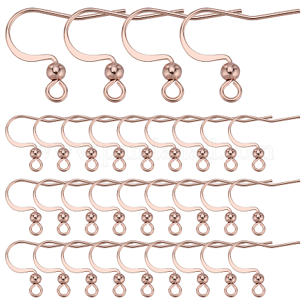 Sunnyclue 100 pièces 316 crochets de boucle d'oreille en acier inoxydable chirurgical STAS-SC0006-43-1