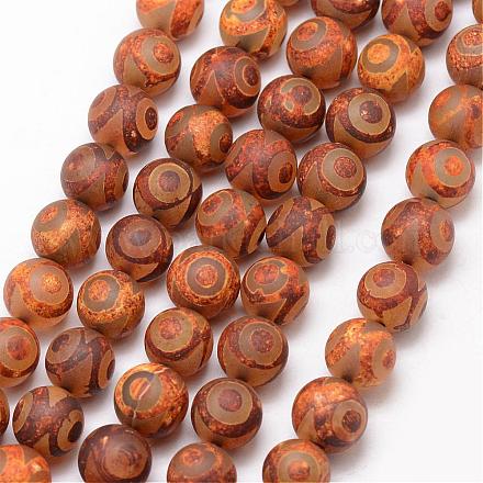 3-Augen-Dzi-Perlen im tibetischen Stil G-K166-03-10mm-L1-02-1
