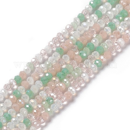 Chapelets de perles en verre électroplaqué EGLA-S192-001A-B13-1