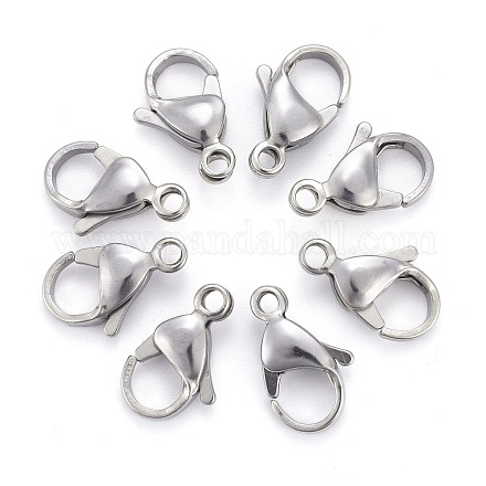304 Stainless Steel Lobster Claw Clasps STAS-F182-01P-A-1