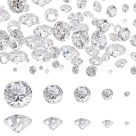 100 шт. 5 стиля кубических циркониевых кабошонов в форме бриллианта класса ААА ZIRC-BBC0002-98-1