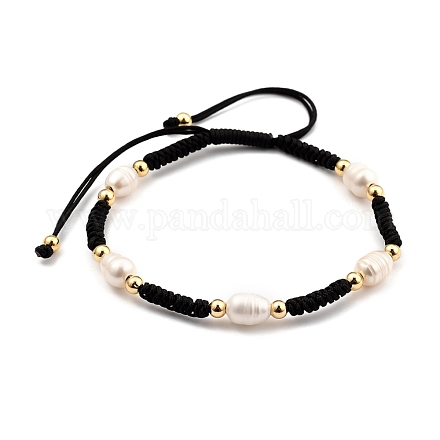 Verstellbarer Nylonfaden geflochtene Perlen Armbänder BJEW-JB05384-02-1