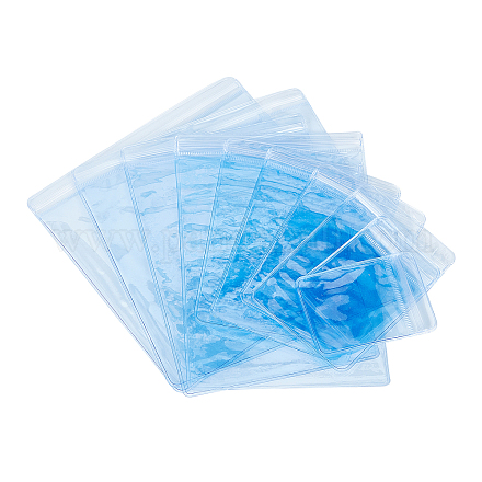 OLYCRAFT 100PCS Clear PVC Plastic Reclosable Zip Poly Bags 5 Sizes Resealable Zipper Shipping Bags for Jewelry Storage OPP-OC0001-01-1