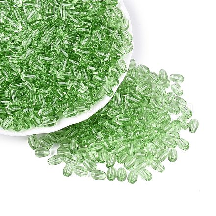 透明ガラスビーズ  ティアドロップ  淡緑色  6x4x4mm  穴：1mm  約6666個/1000g&nbsp;GLAA-Q113-01A-A04-1