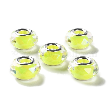 Заполнение оболочки латунные сердечники акриловые европейские бусины OACR-M024-01S-06-1