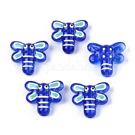 Эмалевые бусины ручной работы в технике лэмпворк LAMP-T023-26C-1