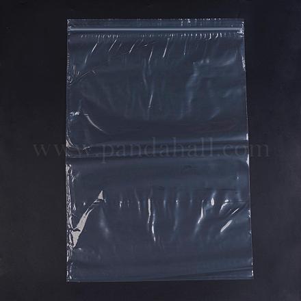 プラスチックジップロックバッグ  再封可能な包装袋  トップシール  セルフシールバッグ  長方形  ホワイト  60x40cm  片側の厚さ：3.1ミル（0.08mm）  100個/袋 OPP-G001-I-40x60cm-1