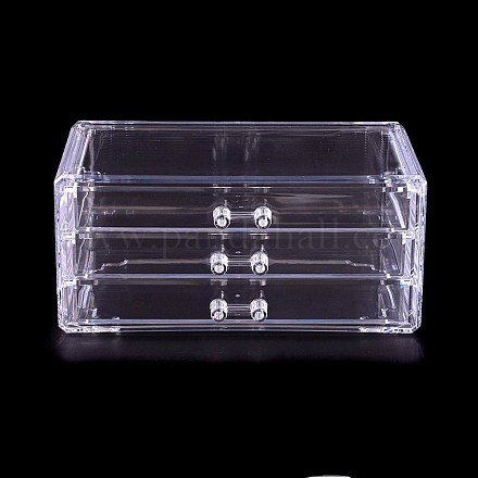 有機ガラスディスプレイ  ジュエリーディスプレイ  長方形  透明  23.5x15.5x10.9cm ODIS-F004-02-1