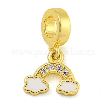 Стеллажное покрытие латунь микро паве прозрачный кубический цирконий европейские подвески-подвески KK-I718-20G-1