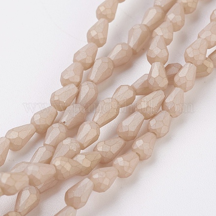 Chapelets de perles en verre imitation jade GLAA-A036-E01-1