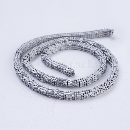 Electroplate Non-magnetic Synthetic Hematite Beads Strands G-J381-4x1mm-A01-F-1