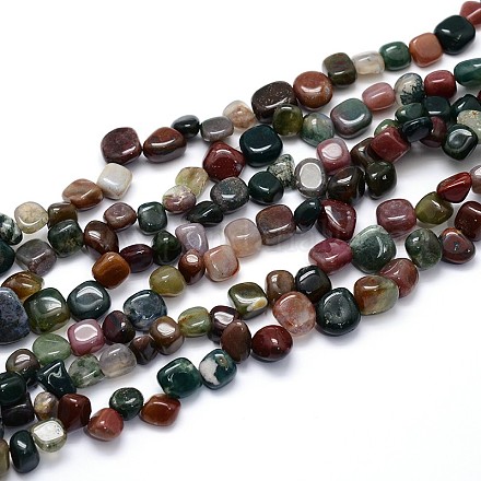 Natural Indian Agate Beads Strands G-O050-04-1