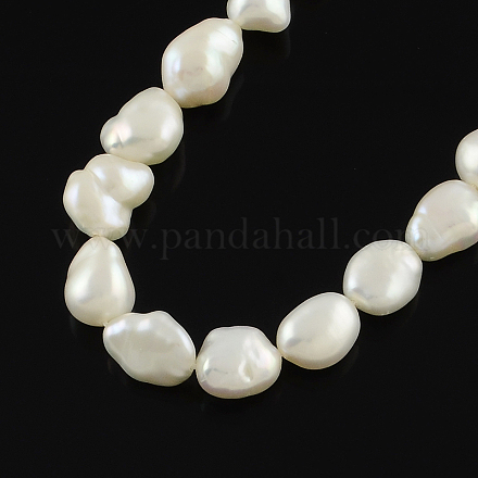 Pepitas perlas barrocas naturales perlas keshi perlas hebras PEAR-Q004-35-1